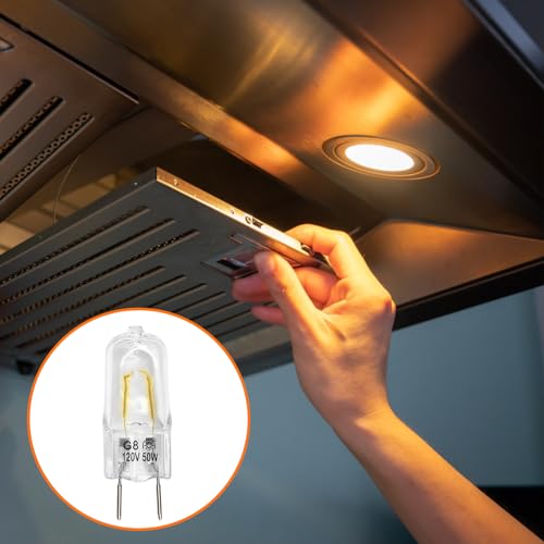 120V 50W G8 Bi-Pin Halogen Microwave Oven Light Bulb - 2 Pack