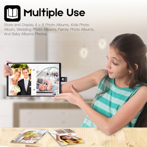 Small Photo Album 4x6 Set - 2 Pack Portable Mini Photo Book, 104 Photos