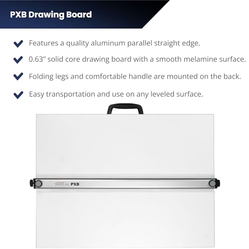 30x42 Inch Portable Drafting Table with Parallel Bar and Folding Legs