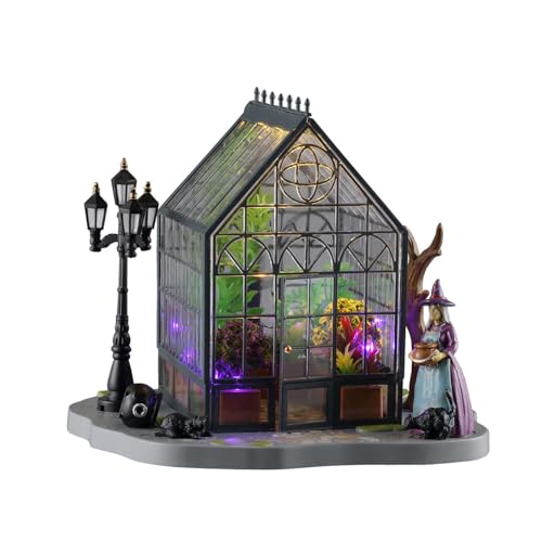 Agatha's Greenhouse Lighted Halloween Village Table Accent