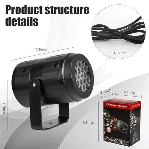 Christmas Projector Lights Outdoor Indoor - 9 Patterns LED Snowflake Rotating Waterproof