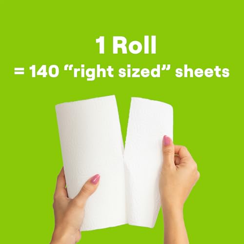 100% Recycled 2-Ply Paper Towels, Absorbent Cleaning Sheets - 2 Rolls