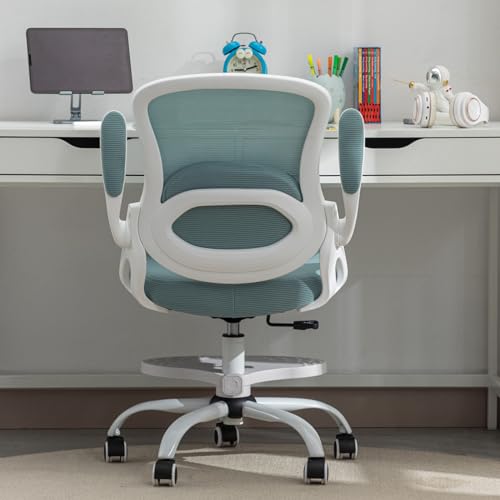 Ergonomic Kids Desk Chair with Adjustable Height, Footrest, and Swivel Mesh