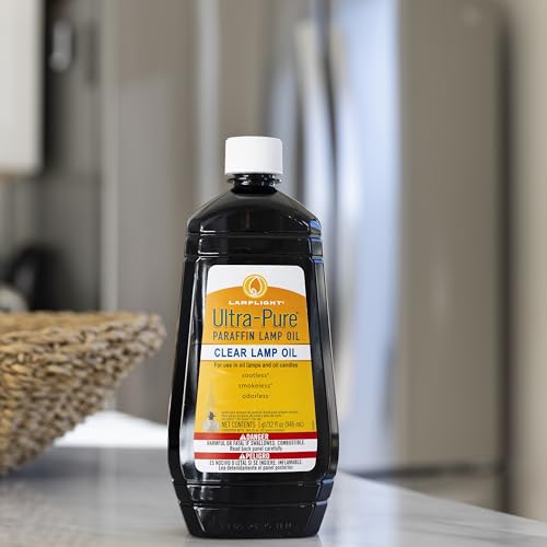 Clear Liquid Paraffin Lamp Oil - Smokeless, Odorless & Sootless Fuel - 32 oz