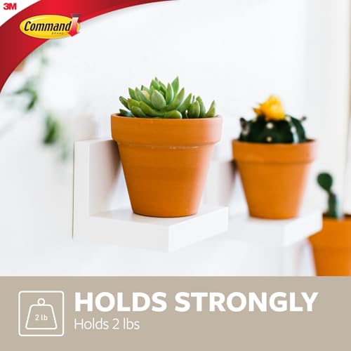 Quartz Damage-Free Floating Wall Ledges with Adhesive Strips, 2 Pack