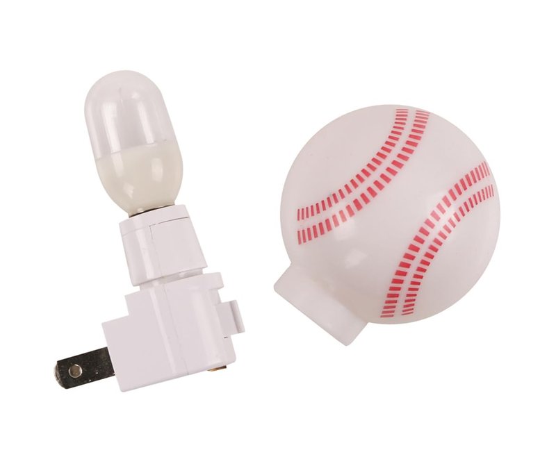Omeet 2 Pack Warm White - Upgraded Version LED Plug-in Night Light for Kids - Baseball Shaped Lamp Take Good Care Children Sleep