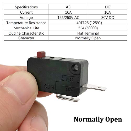 Microwave Door Switch Set, 16A 125VAC KW3AT-16, 2 Normally Open & 1 Normally Closed