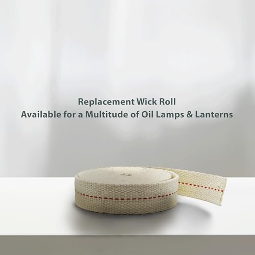 3/4" Cotton Oil Lamp Wick - 6 Foot Roll for Lanterns & Hurricane Lamps