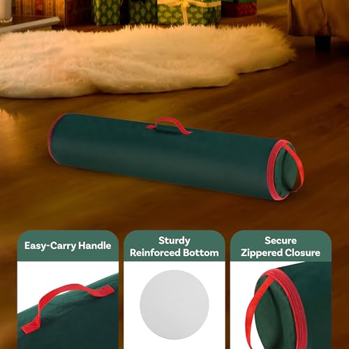 40-Inch Wrapping Paper Storage Bag – Holiday Gift Wrap Organizer for 25 Rolls