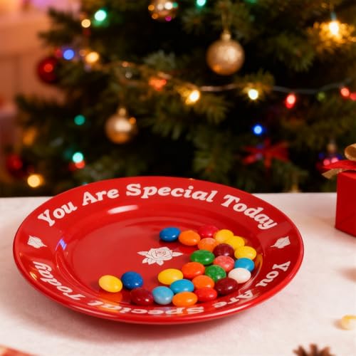 You Are Special Today 10.6-inch Ceramic Celebration Plate - Red & Gold