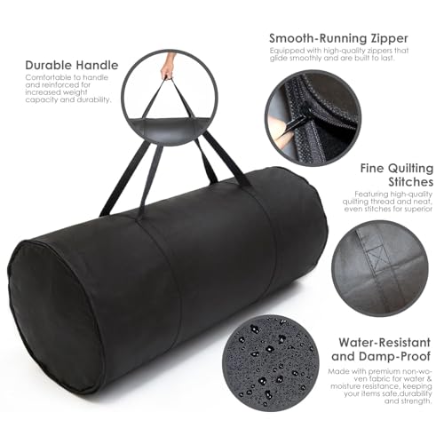 Extra Large Heavy-Duty Folding Mattress Storage Bag - 62x20x20 inches, Waterproof with Reinforced Handles