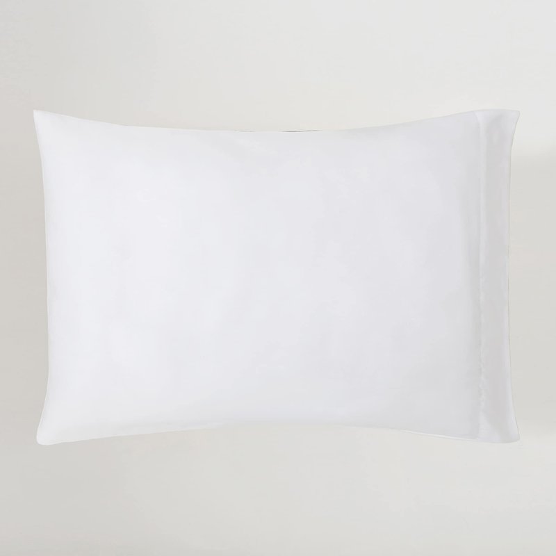 SIJO AiryWeight Tencel Pillowcases Set, 100% Lyocell derived from Eucalyptus, 2-Pack, Temperature Regulating, Cooling, Hypoallergenic, Moisture Wicking, Silky Soft (Snow, Queen)