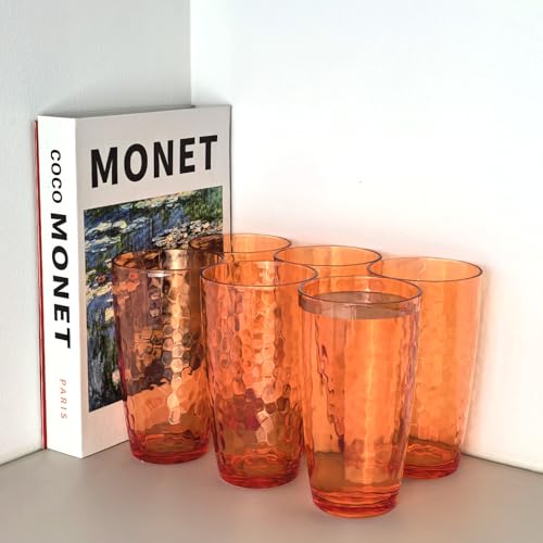 20 oz Acrylic Drinking Glasses - Set of 6 Shatterproof Stackable Tumblers