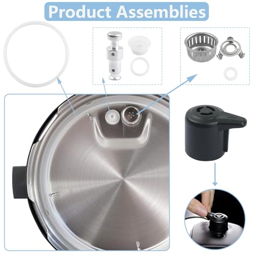 10-Piece Pressure Cooker Replacement Parts Kit for 5 and 6 Quart Models