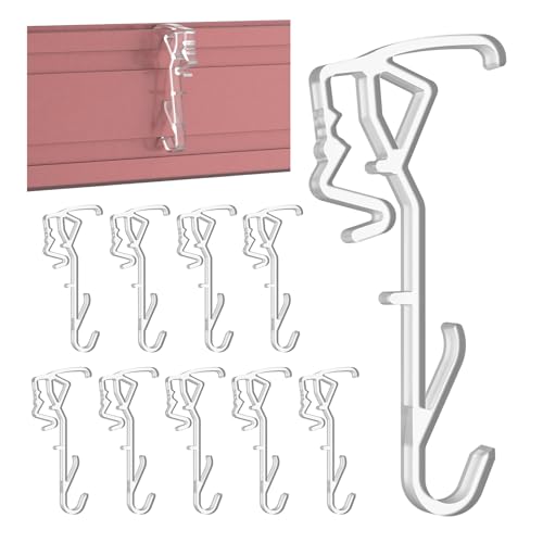 10-Pack 2-5/8 Inch Horizontal Wood Blind Valance Clips - Clear Plastic