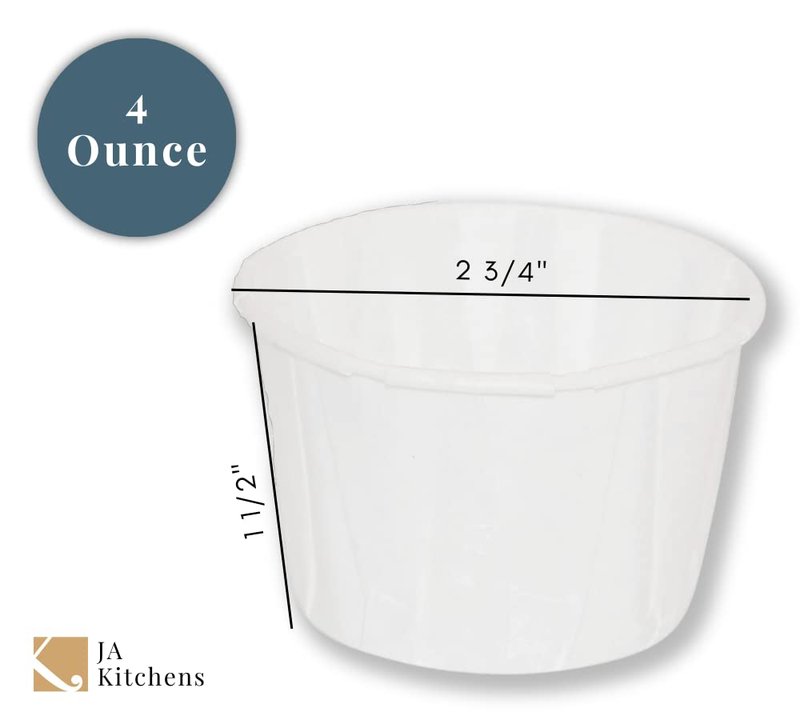 JA Kitchens 4 oz, Paper Souffle Portion Cups, Value set of 500