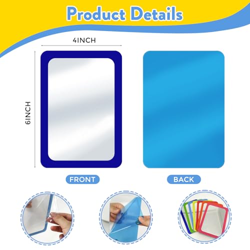 32 Pcs Small Unbreakable Mirrors for Kids, 6x4 Inch Shatterproof Acrylic