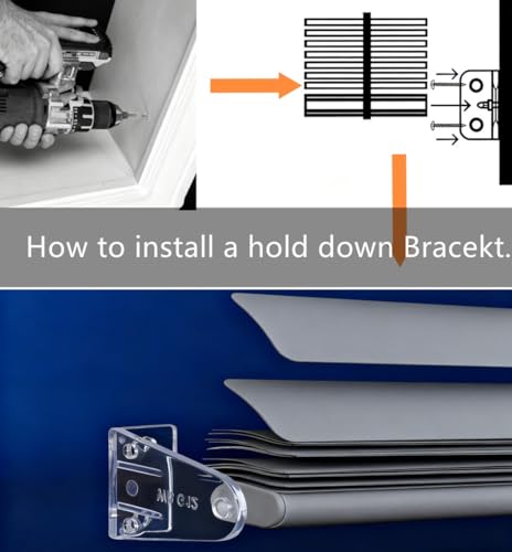 Hold Down Brackets for 1.5-Inch High Profile Blind Bottom Rails, 4 Pack