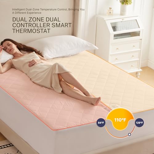 King Size Electric Mattress Pad with Dual Control & 10 Heat Settings