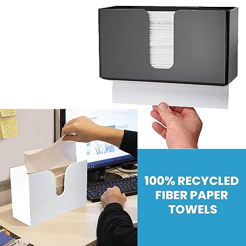 White Multifold Paper Towels - 100% Recycled Fiber (500 Total Sheets)