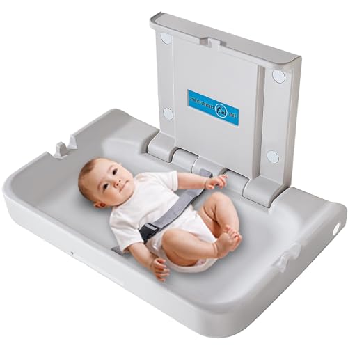Wall Mounted Baby Changing Station - Horizontal Foldable Diaper Table