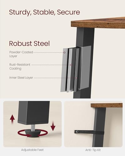 4-Tier Industrial Corner Shelf, Rustic Brown Wood and Metal Ladder Bookshelf