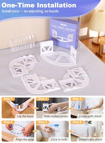 Heavy Duty Bed Sheet Holders – 4PCS Non-Slip Corner Grippers