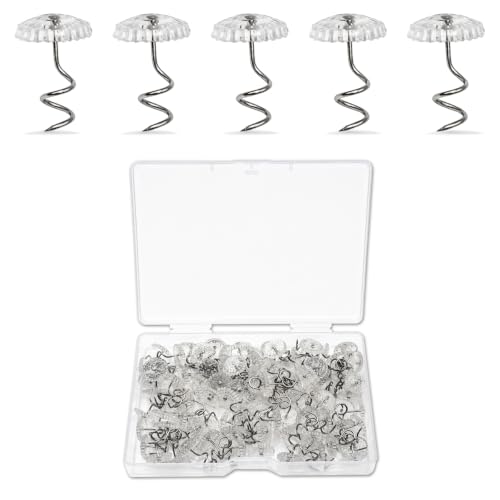 Clear Upholstery Twist Pins - 100 Pack, 2cm Fabric Tacks