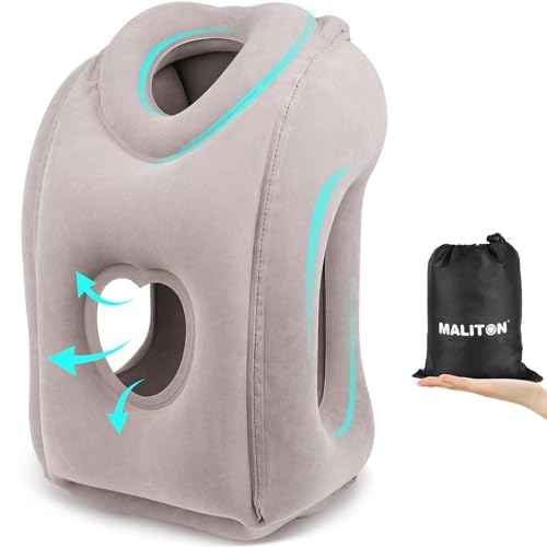 Inflatable Travel Pillow for Airplane - Comfortable Neck Support