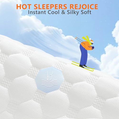 Adjustable Cooling Memory Foam Pillows - Set of 2, Queen Size