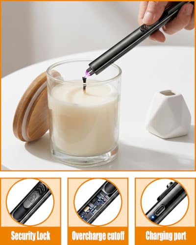 5-in-1 Candle Accessory Set - Rechargeable Lighter, Wick Trimmer, Snuffer & Dipper