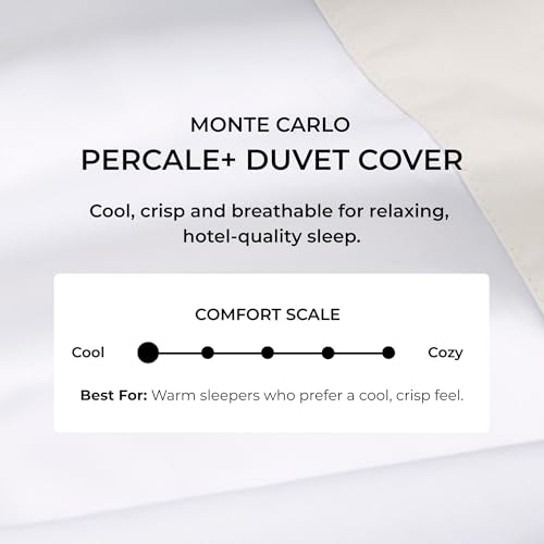 Luxury Cotton Duvet Cover – Queen, 350 Thread Count, Limestone