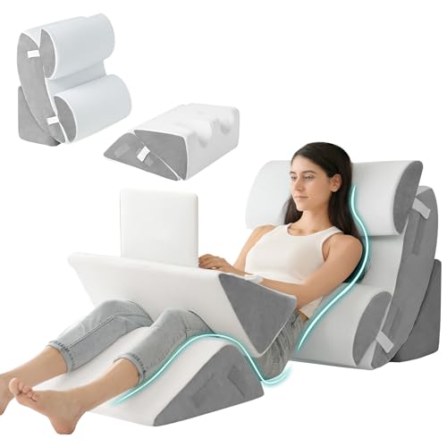 Adjustable Bed Wedge Pillow Set for Comfort & Support
