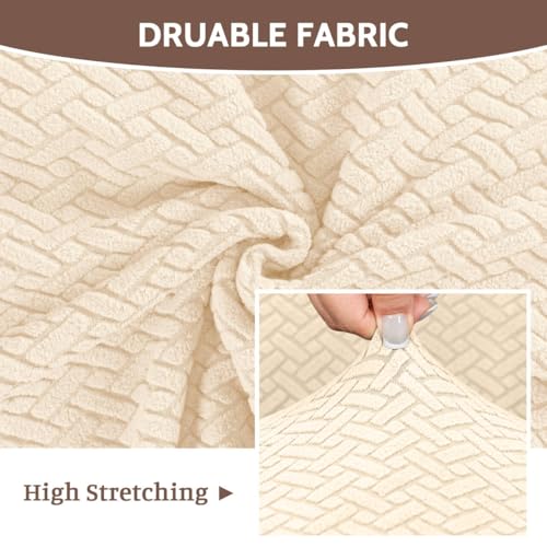 Stretch Bar Stool Covers Set of 4 - Washable Slipcovers for Chairs