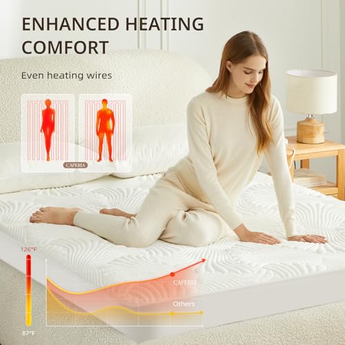 Heated Mattress Pad King Size with 9 Heat Settings and Auto Off