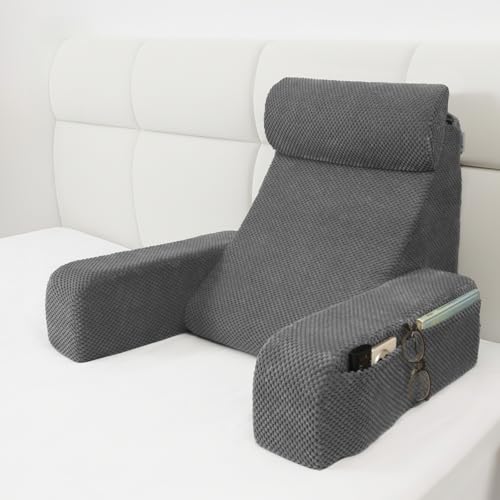 19'' Reading Pillow with Adjustable Arms & XL Side Pockets