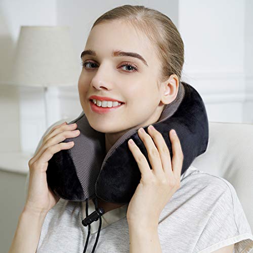 Memory Foam Travel Neck Pillow - Ergonomic Support for Airplane & Car