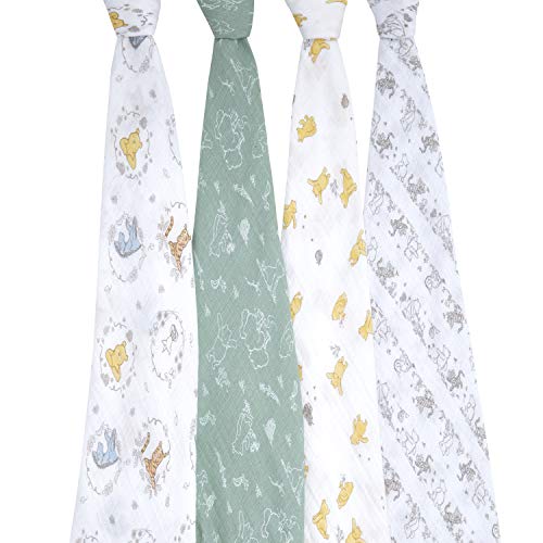 aden + anais Essentials Disney Cotton Muslin Swaddle Blankets (4-Pack)