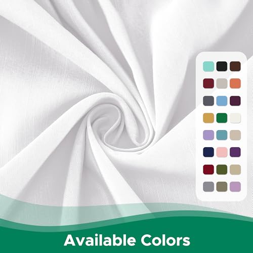 Wrap Around King Bed Skirt with 15-Inch Drop - Elastic Dust Ruffle, White