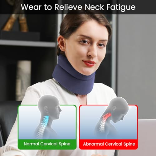Comfort Cervical Collar for Neck Pain Relief - Soft Neck Brace for Sleeping (Medium: 11.5-14")