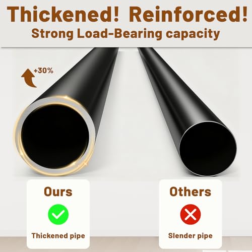 Blackout Room Divider Curtain with No-Drill Tension Rod, 100x84 Inch