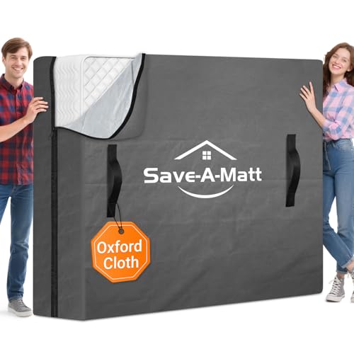 Queen Size Mattress Moving Bag - Heavy-Duty, Water-Resistant, Reusable with Zipper & Handles