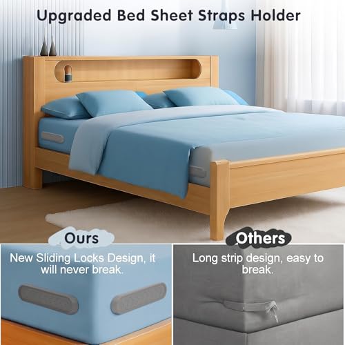 Adjustable Bed Sheet Holder Clips - Secure Fitted Sheet Straps