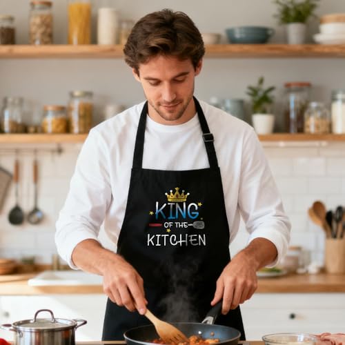 Funny Aprons for Parents, Grandparents & Husband - Cooking & Grilling Apron - Men