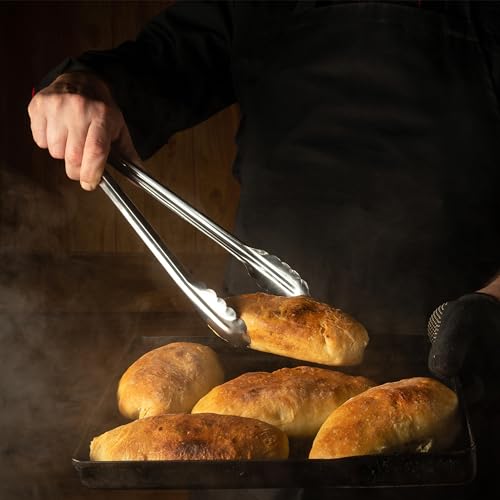 Adcraft Extra Heavy Utility Tongs, 12", Pack of 12, in Stainless Steel (XHT-12)