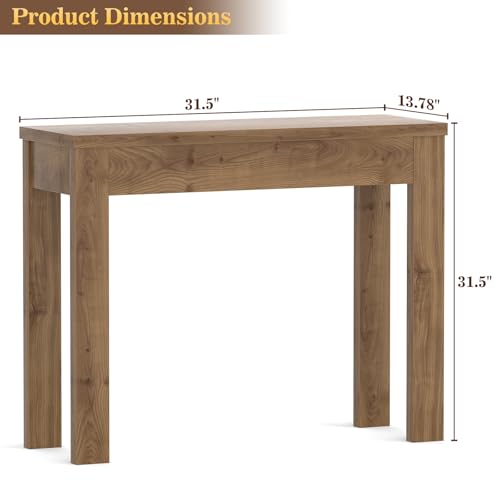 32-Inch Narrow Console Table, Rustic Farmhouse Entryway Sofa Table