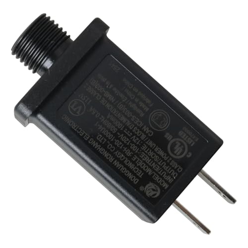 12V 1A Waterproof Power Adapter for Christmas Lights & Outdoor Decorations