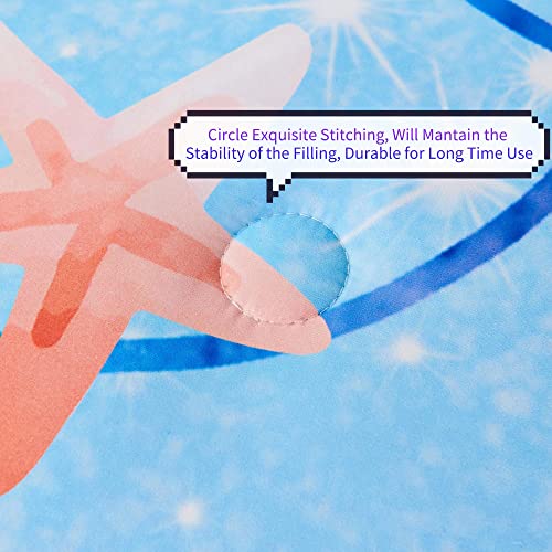 6-Piece Mermaid Tail Comforter Set - Twin Size Colorful Fish Scale Bedding