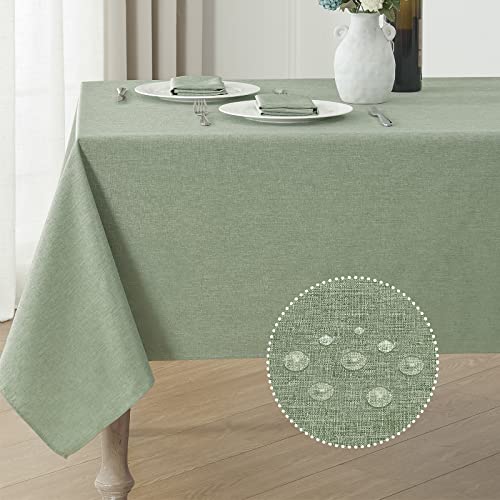 Waterproof Linen Textured Rectangular Tablecloth - Stain & Wrinkle Resistant