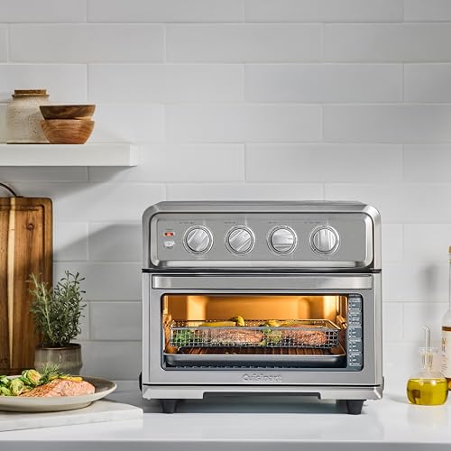 Air Fryer Toaster Oven with Grill, 8-in-1 1800W Stainless Steel Countertop Oven